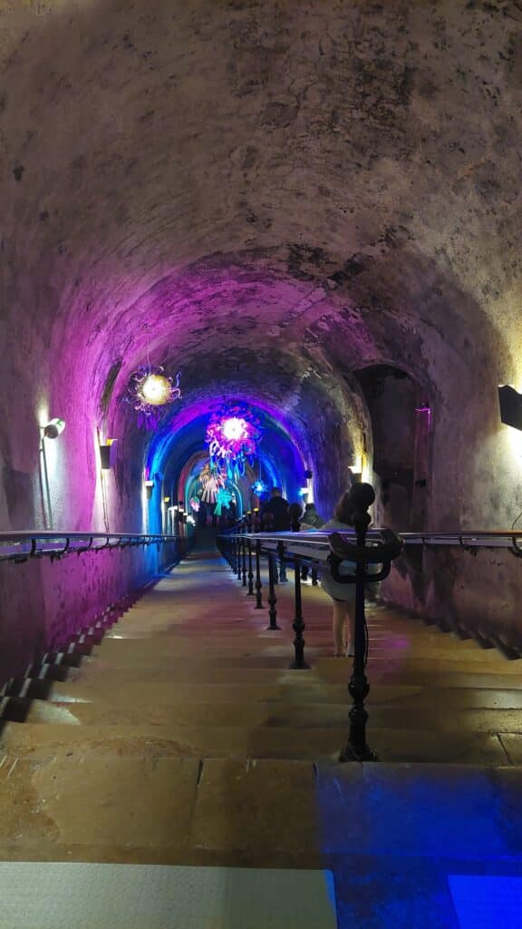 Caves Pommery, escalier Art déco